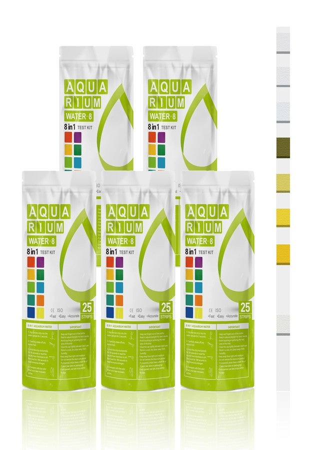 AAwipes Aquarium Test Strips 8-in-1 |125 Strips Bag Packs| Test pH, Carbonate, Alkalinity, Hardness, Chlorine, Nitrite, etc. (K02-125) - Image 1